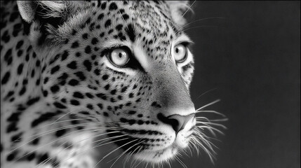 Fototapeta premium Close-up portrait of a leopard with striking eyes