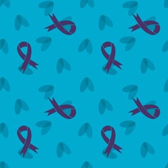 Breast cancer month seamless pink ribbon day mammogram pattern for medical accessories and medicine textiles