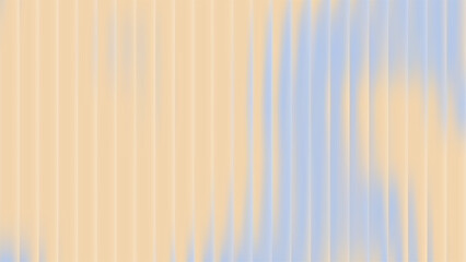 Obraz premium Ribbed glass background with refraction effect. Reeded glass with blue and yellow gradient. Abstract vector background