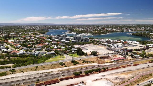 Swanbourne Beach, Perth, Western Australia &ndash; 4K Aerial Drone Footage of White Sand Beach, Turquoise Ocean, Coastal Residental Suburb, Shoreline, Clear Water, Indian Ocean Coast, Nearby Cottesloe Beach