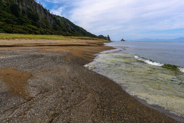 Serene coastline in Russia invites peaceful exploration and nature's beauty