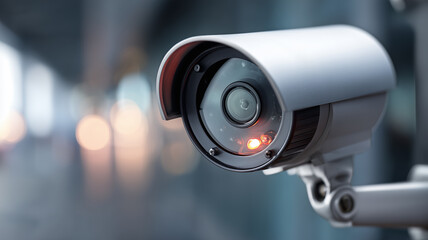 A modern surveillance camera illustrating security monitoring, video protection and digital surveillance systems.
