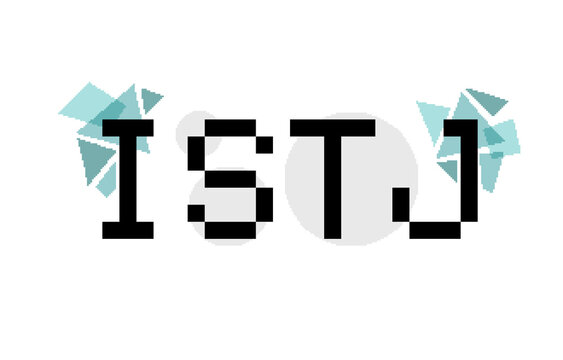  MBTI 16 personalities types test, ISTJ text typography