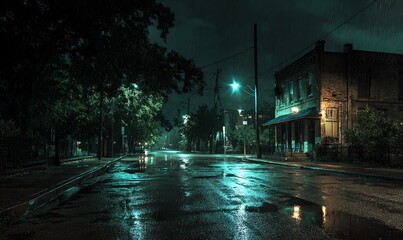 Landschaft, nachts, Lichter, unheimlich, Wallpaper