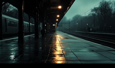 Landschaft, nachts, Lichter, unheimlich, Wallpaper