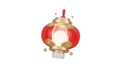 Chinese New Year Lantern 3D Illustration.