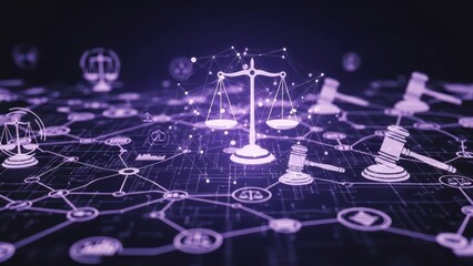 Abstract digital interface holding glowing light bulb representing financial compliance tax reporting digital currency and legal governance