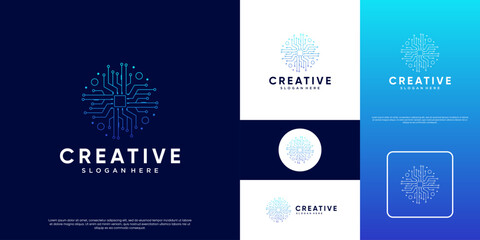 database system logo with an electrical network shape, development, digital solutions, graphic design template.
