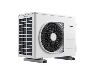 Air conditioning unit isolated on transparent background for design and commercial use