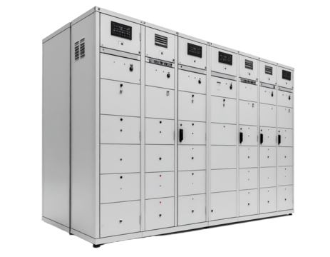 Electrical panel cabinet isolated on transparent background modern design - Powered by Adobe