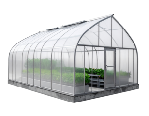 Greenhouse illustration on transparent background for gardening concept