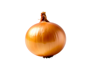 Isolated image of a ripe onion on a transparent background