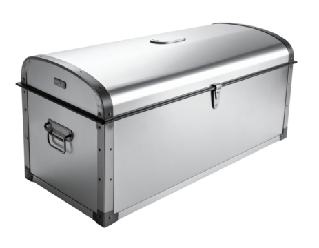 Metallic chest illustration with transparent background ideal for conceptual design - Powered by Adobe