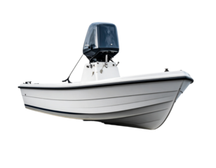 Motorboat isolated on transparent background vector illustration