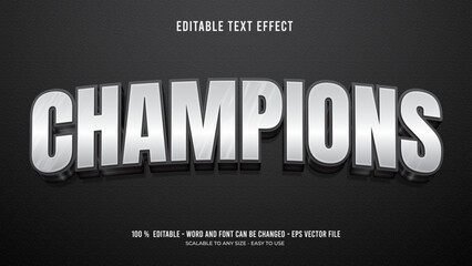 champions editable text effect 3d
