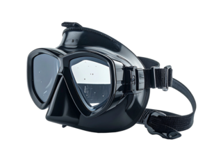 Scuba diving mask isolated on transparent background