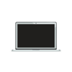 Modern Laptop Computer with Blank Screen