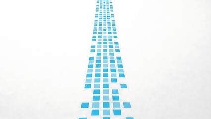 Blue digital squares technology background.