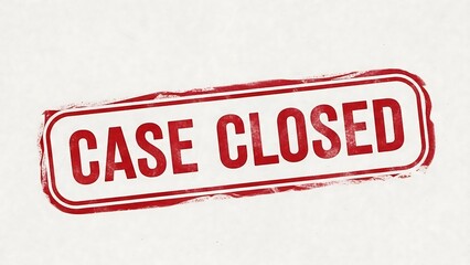 Case closed rubber stamp seal.