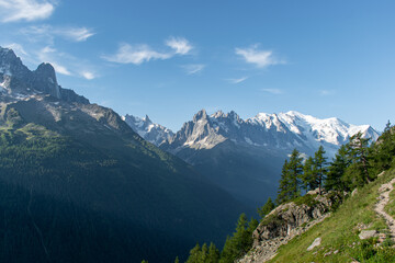 hiking trail in the high alpine mountains