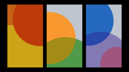 Abstract Geometric Colorful Panels