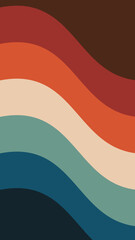 Retro Style Multicolored Waves