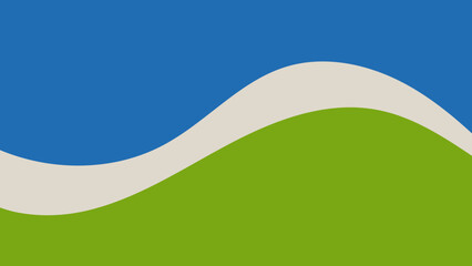 Abstract Wave Design with Blue and Green Colors
