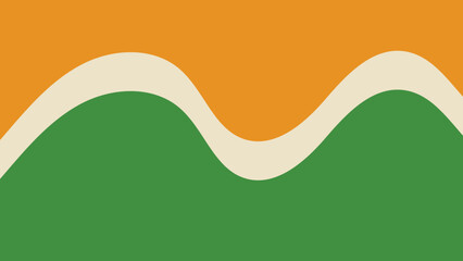 Abstract Waves in Green and Orange