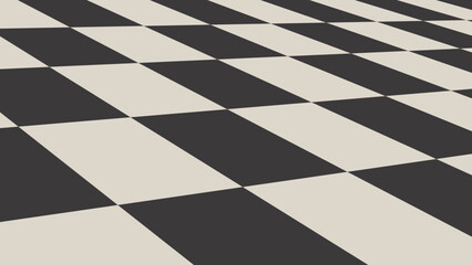 Black and White Checkered Floor Pattern