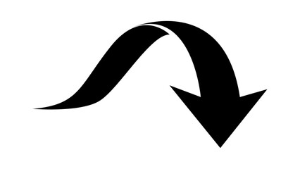 Curved Arrow Pointing Downward © himiadesign