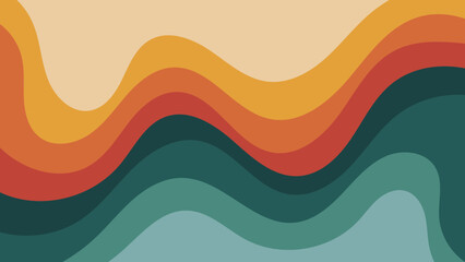 Abstract Colorful Wavy Background