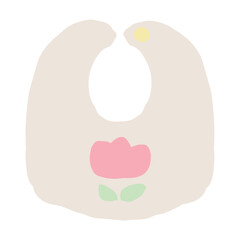 ふんわりパステル よだれかけのイラスト素材｜Pastel Baby Bib Illustration
