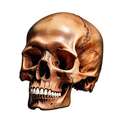 Obraz premium Human skull on transparent background PNG 