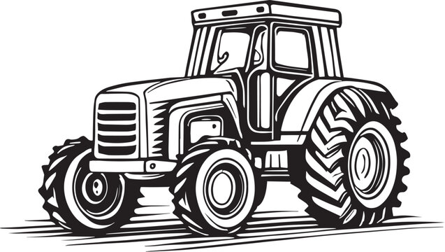 Farm Tractor Illustration