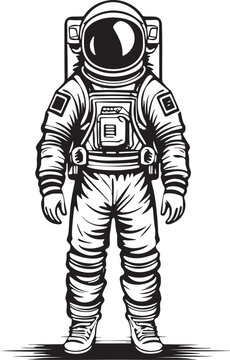 Astronaut in a Suit Illustration