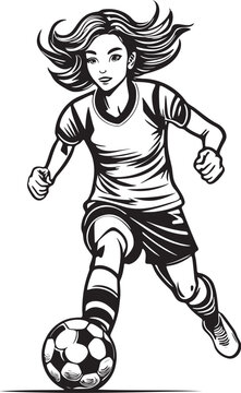 Female Soccer Player Illustration