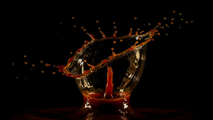 Coffee Splash Freeze Motion