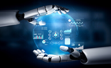 An AI data analytics interface for visualizing business performance metrics. A collection of AI generated charts for strategic reporting and analysis. Motif