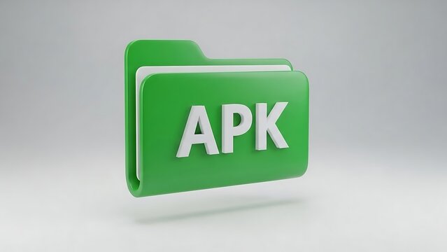 Green APK file icon symbol.