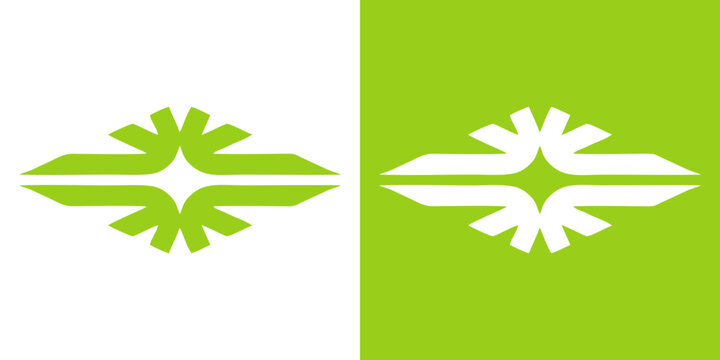 Abstract eagle looking up and down logo designs perfect for modern businesses seeking a professional brand identity