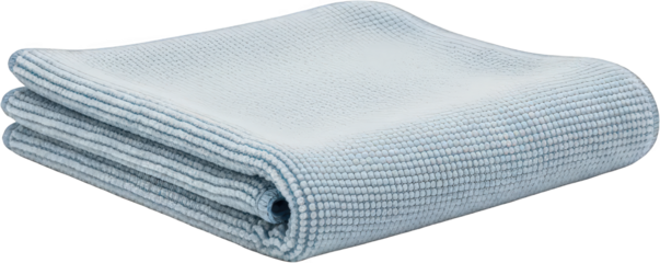 Soft light blue textured towel ready for home use