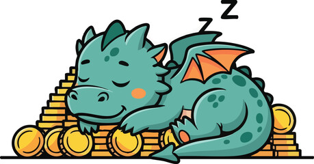 Stack of gold coins with gradient shading and bold outlines