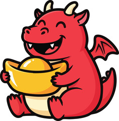 Abstract illustration with yellow, red, and black shapes close-up