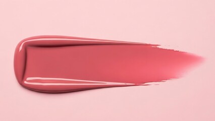 Fototapeta premium Pink lip gloss smear on surface.