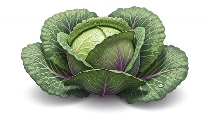 Obraz premium cabbage on white background