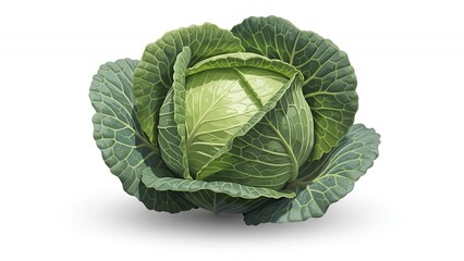 Obraz premium cabbage on white background
