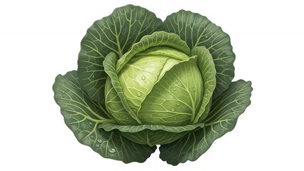 Obraz premium cabbage on white background