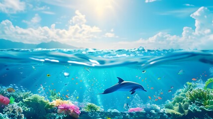 Frutiger Aero style background, generation AI 