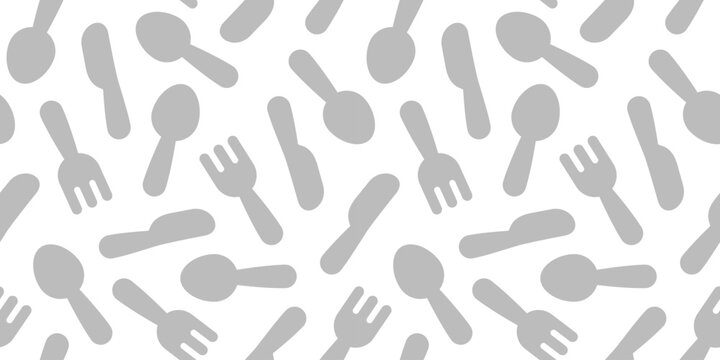 食器のアイコンのシームレス背景画像。（Seamless background image of tableware icons.）
