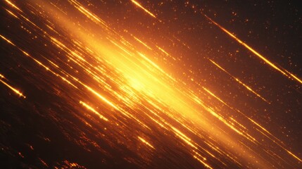 A stunning display of golden streaks resembling cosmic phenomena in the universe.